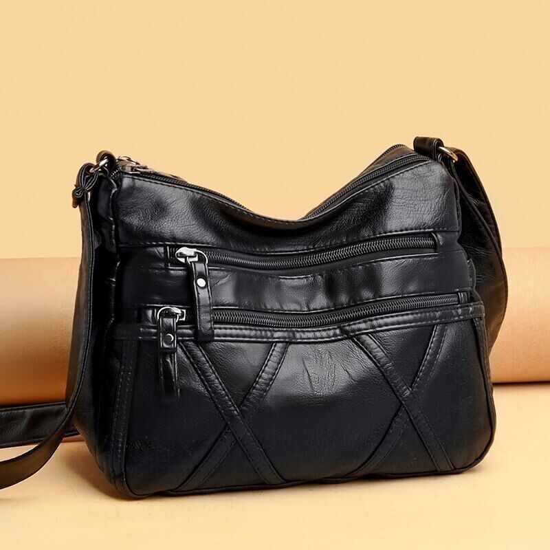 PU Leather Crossbody Bag Women's Bag Shoulder Handbags Multi-pocket Mom Bags