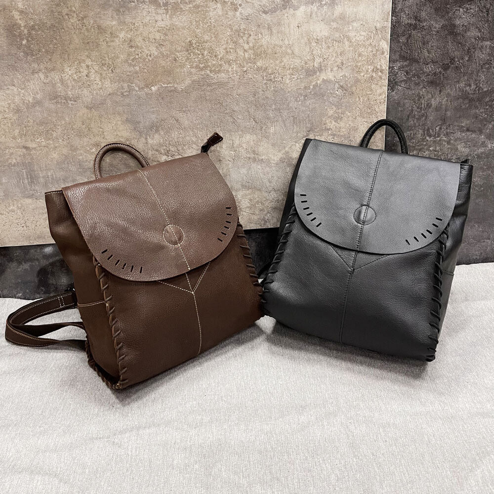 New Designer Cowhide Leather Backpack, Women's Soft Leather Handbags Travel Bag