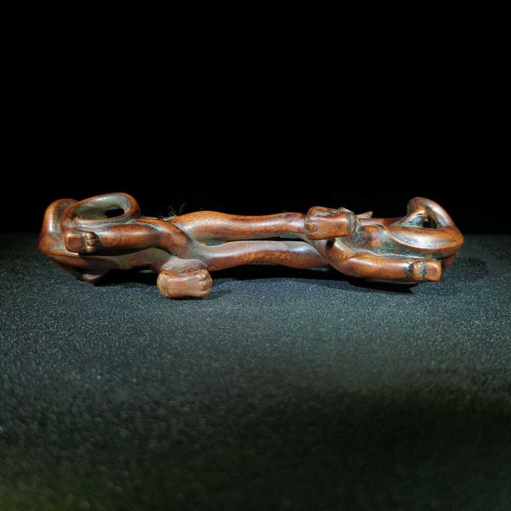 fine dragon statue antique wooden statue carvings decor penholder for desk study