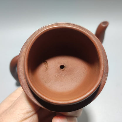 Vintage Chinese Yixing Purple Clay Teapot Zisha Ceremony Painted Peony Teaware