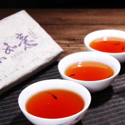 Natural Pu-Erh Ripe Tea Purple Bud Fermented Tea Brick Top-Grade Black Tea 250g