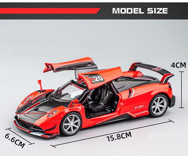1:32 Pagani Huayra BC Diecast Model Car Toy Vehicle Sound Light Collection Gift