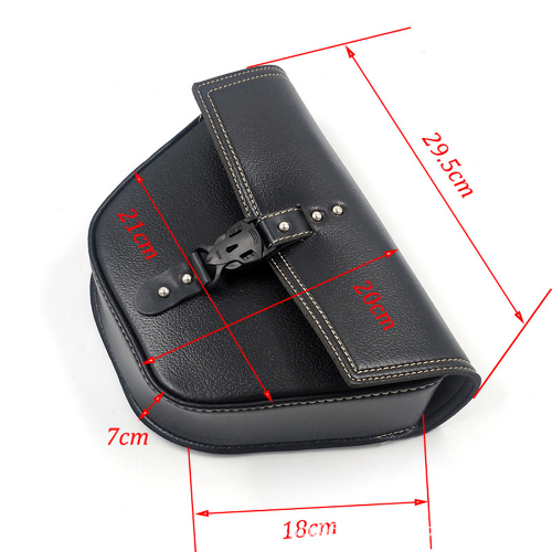 Universal Triangle PU Leather Motorcycle Saddle Bag Left Right Luggage Pouch