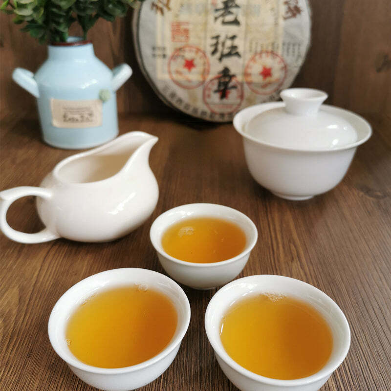 357g Laobanzhang Pu-erh Raw Tea Cake Puerh Tea Yunnan Menghai Pu'er Tea Benefits