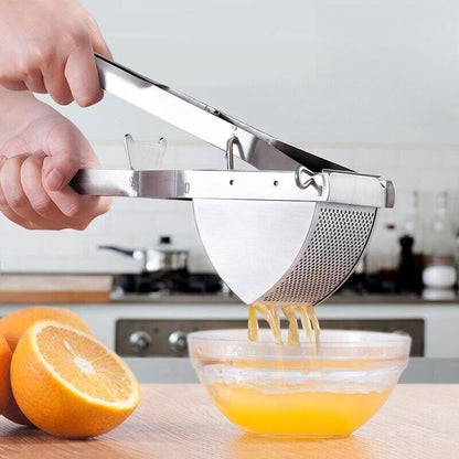 Stainless Steel Potato Masher Heavy Duty Masher Multi-purpose Fruit Lemon Juicer