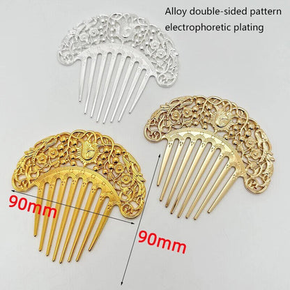 Women Hair Accessories Metal Combs Chinese Hairpins Retro Hollow Hanfu Ornaments
