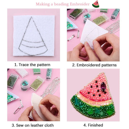 Beading Embroidery Kits 4~39Pcs Glass Seed Bead Needlework Jewelry Crafts Making