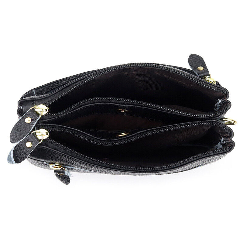 Cow Leather Women's mini Crossbody Shoulder Bag Zipper Clutch Wallets Phone Case