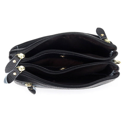Cow Leather Women's mini Crossbody Shoulder Bag Zipper Clutch Wallets Phone Case