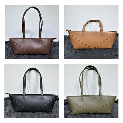 Small Real Leather Fold Shoulder bag Tote Handbag Fashion Purse Top Handles