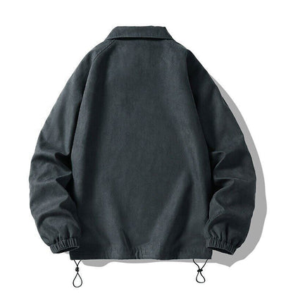 Autumn Oversize Bomber Jacket Men Baggy Coat Zip Up Outerwear Clothing Tops
