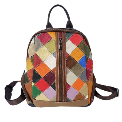 New Designer Cow Leather Colorful (random) Bag, Women's Backpack Travel Bag