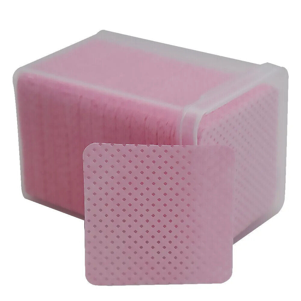 Eyelash Glue Remover Wipe 200Pcs Paper Cotton Lash Extension Cleaner Pad 48x48mm