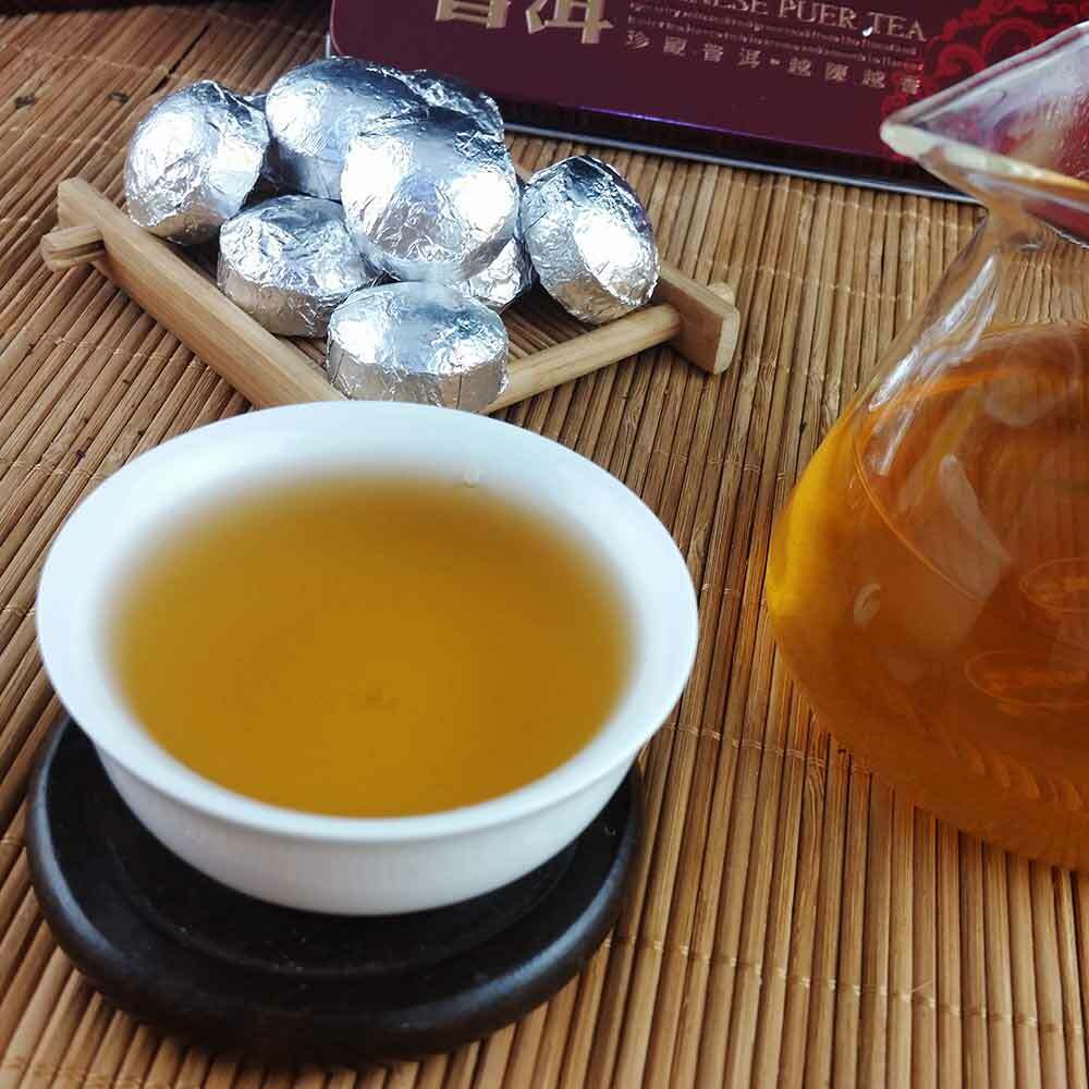 2021/2022 Yr Mini Shen Puerh Silver Tin Foil Packing Tuocha Raw Puer Tea 75g
