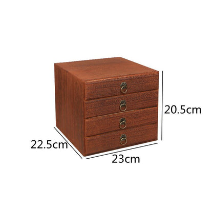 Multilayer Solid Wood Tea Box Tea Cake Storage Box Drawer Type Tea Cabinet Tea