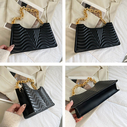 Rhombus Women's Bags PU Leather Shoulder Bag Zipper Handbags Women