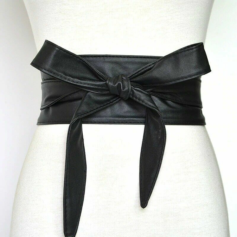 Women Corset Belt Ladies Wide Leather Waistbands Fashion Dress High Waist Wrap