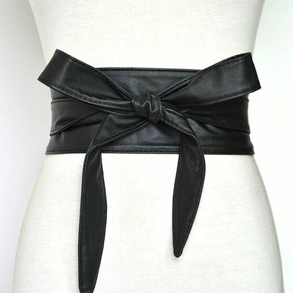 Women Corset Belt Ladies Wide Leather Waistbands Fashion Dress High Waist Wrap