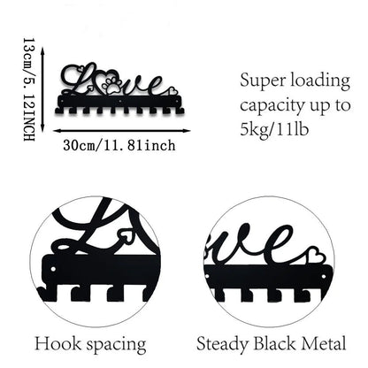 Love Design Wall Hook, Metal Art Wall Hook, Key Holder, Coat Hooks, Towel Hook