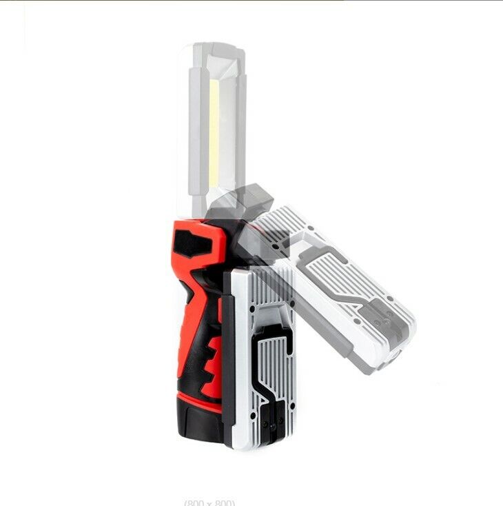 Work Light Magnetic LED COB Rechargeable Torch Flexible Inspection Lamp Cordless