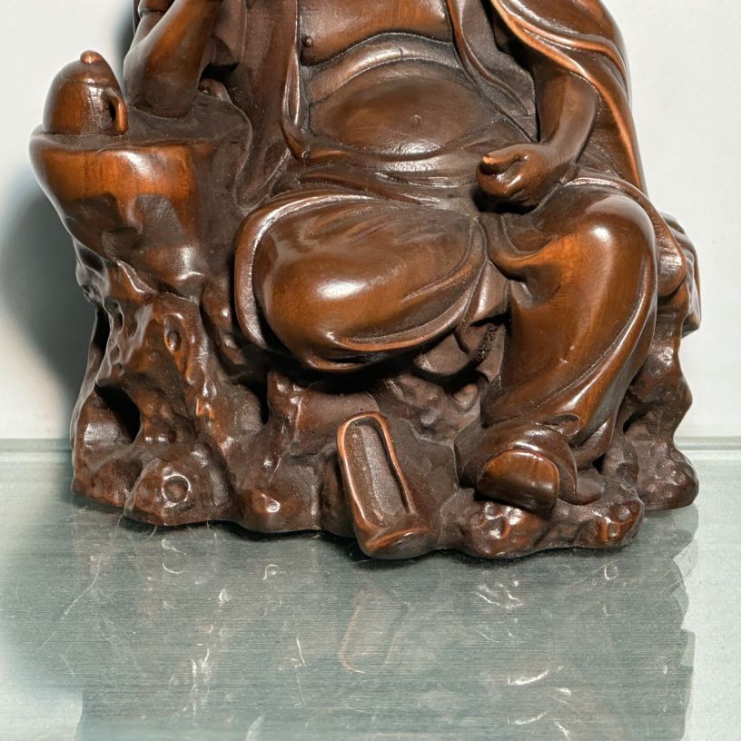 Vintage Chinese Wood Carving Figures Statues Wooden Figurine Ornaments Art Work