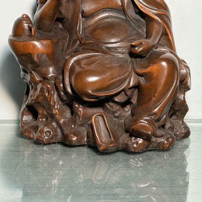 Vintage Chinese Wood Carving Figures Statues Wooden Figurine Ornaments Art Work
