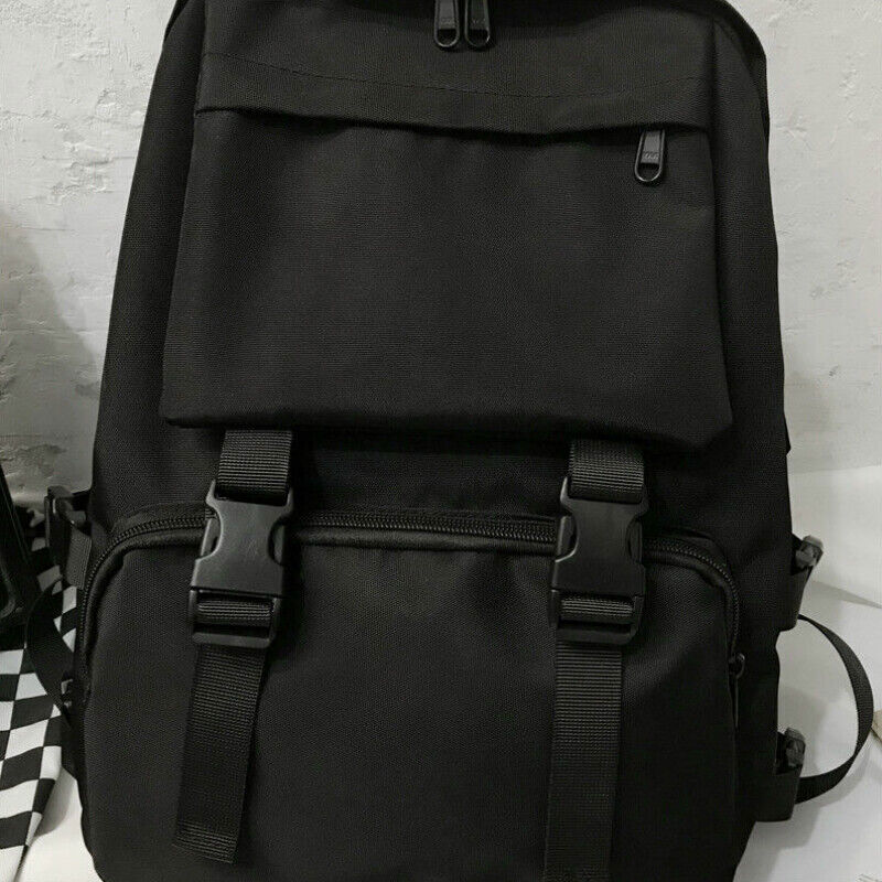 Backpacks Students Backpack Large Capacity Button Travel Bag Unisex High Street