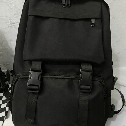 Backpacks Students Backpack Large Capacity Button Travel Bag Unisex High Street
