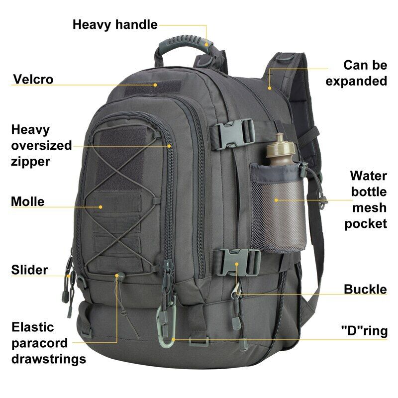 Tactical Backpack Large 3 Day Pack Molle Bag Pack Army Camping Rucksack