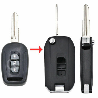 Remote Key Shell Case For Chevrolet Captiva 2006-2009 3 BTN Uncut Flip Folding