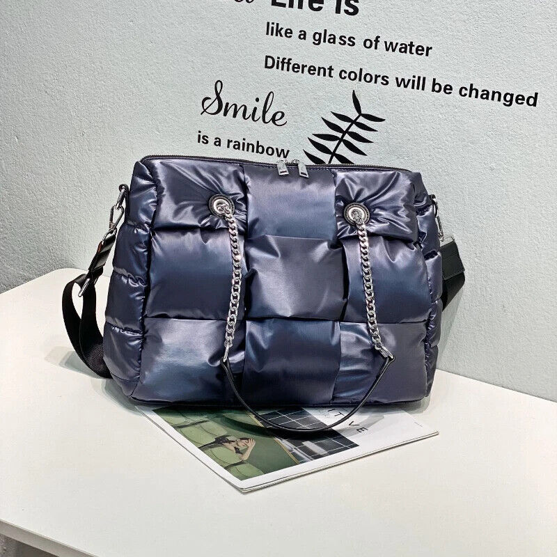 Handbags Quilted Women Shoulder Bags Down Crossbody Bag Winter Purse
