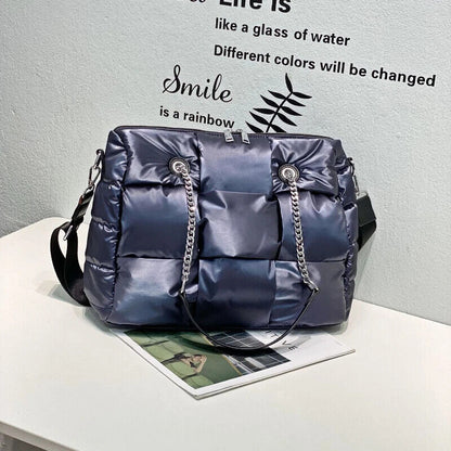 Handbags Quilted Women Shoulder Bags Down Crossbody Bag Winter Purse