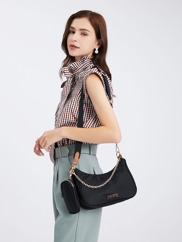 Shoulder Crossbody Pleated One Shoulder Bag Synthetic Leather Crossbody Purse