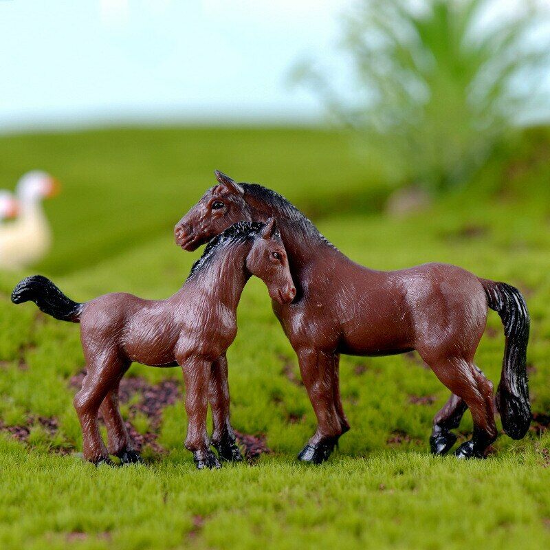 Plastic Animal 3pcs/lot Horse Cow Duck Duck Pig Goat Farm Craft Gift Landscape