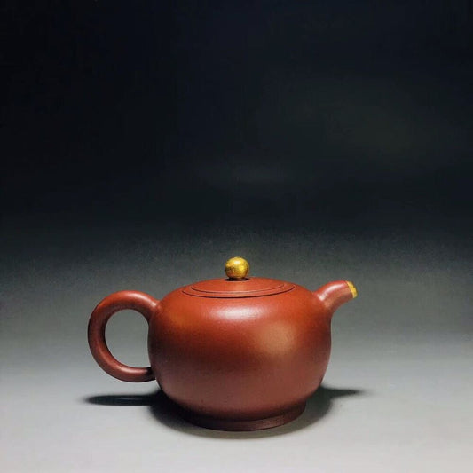 vintage chinese yixing purple clay teapot zisha ceremony carving Collectible art