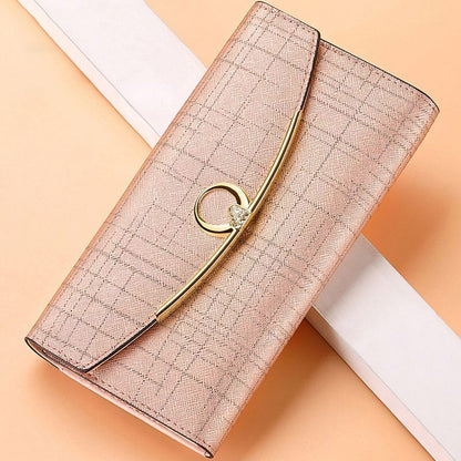 Wallets Genuine Leather Purse Long Elegant Money Bag Card Coin Holder 19*10*4 CM