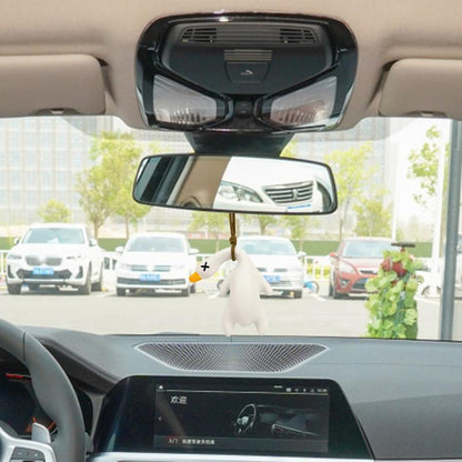 Funny Roasted Duck Car Mirror Pendant Auto Interior Decoration Pendant Gift