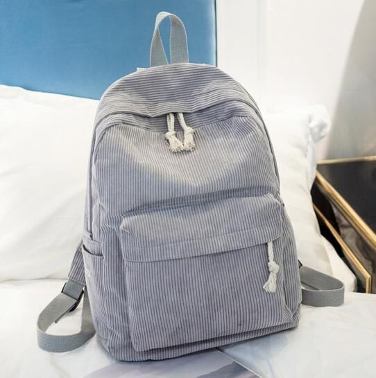 Backpacks Striped Rucksack Travel Bag40*28*12CM Black/Blue/Gray/Green/Brown/Pink