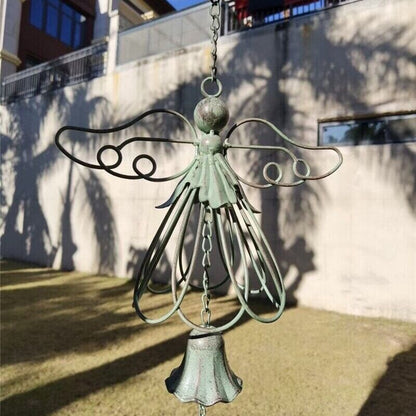 Angel Wind Chimes Iron Retro Decorative Bell Hanging Home Garden Courtyard Decor