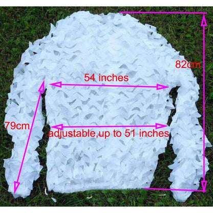 Ghillie Suits Winter White Camouflage Sniper Snow Jackets Pants Hunting Clothing