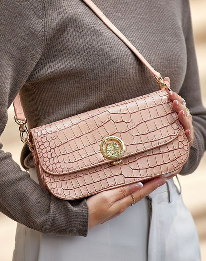 Genuine Cow Leather Shoulder Bags Woman Purse Summer Messenger Bag 24.5*7*13 CM