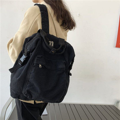 Fashion Backpacks Large School Bag Quality Canvas Rucksack Shoulder Travel Bags
