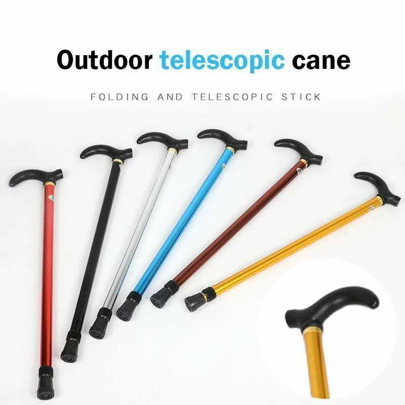 Walking Stick 6 Section Retractable Telescopic Trekking Hiking Poles Camping 1PC