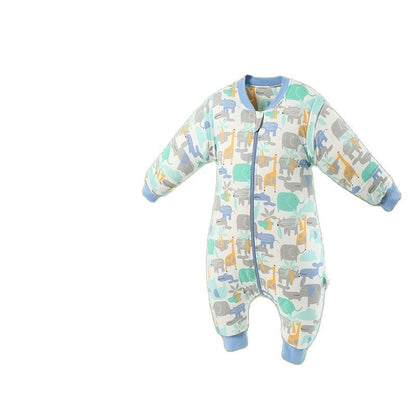 Cotton Sleeping Bag Long Sleeve Split Leg Baby Cloth Fit 0~6 Year Baby