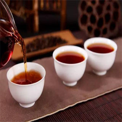 357g Pu-Erh Tea Ripe Tea Yunnan Black Tea Purple Bud Puer Old Tree Material Pure