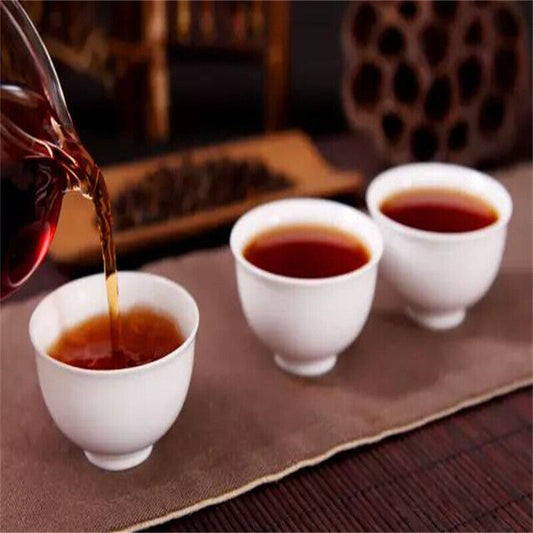 357g Pu-Erh Tea Ripe Tea Yunnan Black Tea Purple Bud Puer Old Tree Material Pure