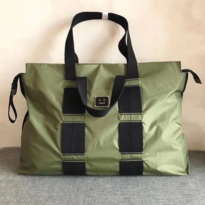 Women Men Zipper Shoulder Bag Travel Tote Shopping Bags