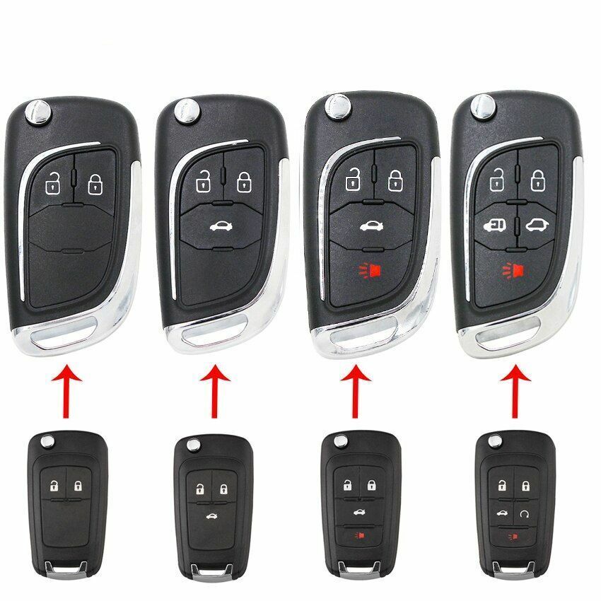 Remote Key Case Fob for CHEVROLET 2/3/4/5 Button Flip Folding Key Shell Cruze 1x