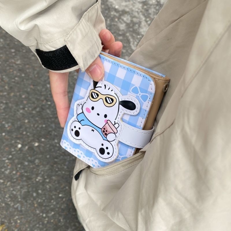 My Melody Cinnamoroll Kuromi Pochacco Short Wallet Portable Card Bags Coin Purse