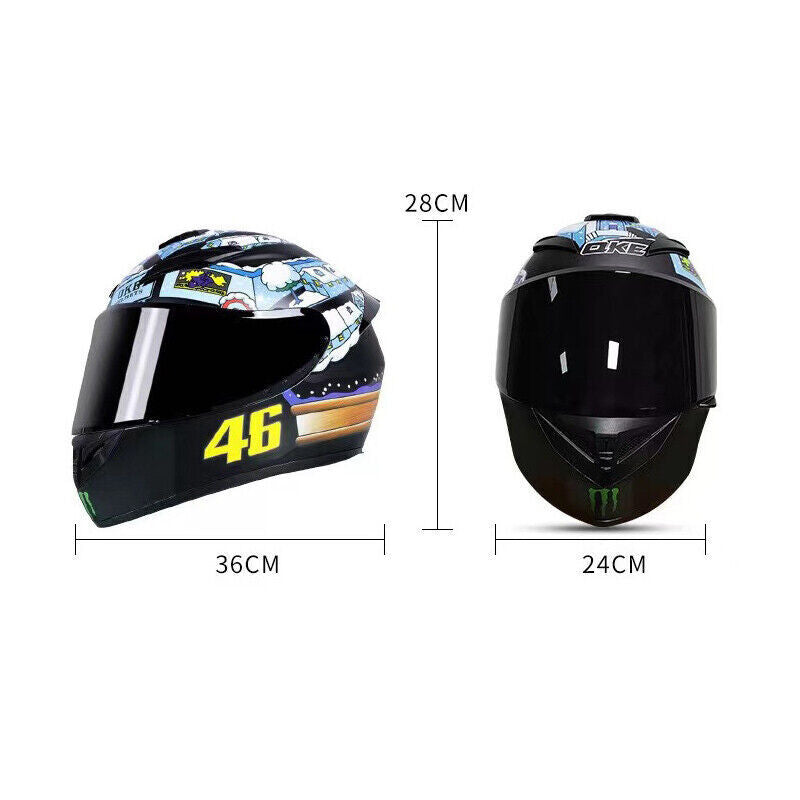 Motorcycle Helmet Full Face Racing Helmet DOT ECE Approved Fashion Riding Helmet